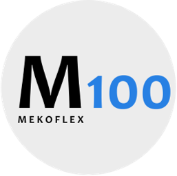 Fasad M100 glaspartier logo | Mekoflex Uterum